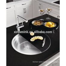 Stainless Steel Round Kitchen Sink with Trendy Shade